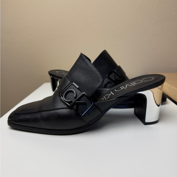 Calvin Klein Dacy Block Heel Mules- 10M - Picture 1 of 9
